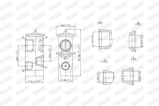 Expansionsventil, Klimaanlage WALKER WEX00000 Bild Expansionsventil, Klimaanlage WALKER WEX00000