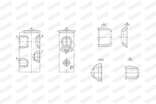 Expansionsventil, Klimaanlage WALKER WEX00001 Bild Expansionsventil, Klimaanlage WALKER WEX00001