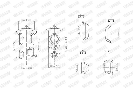 Expansionsventil, Klimaanlage WALKER WEX00012 Bild Expansionsventil, Klimaanlage WALKER WEX00012