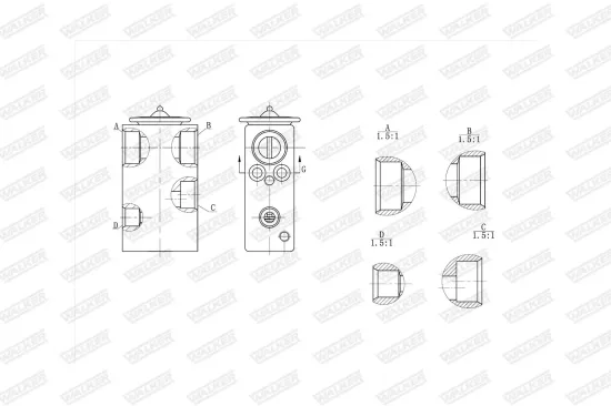 Expansionsventil, Klimaanlage WALKER WEX00013 Bild Expansionsventil, Klimaanlage WALKER WEX00013