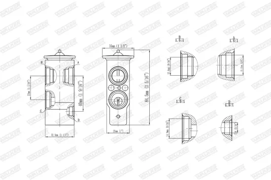 Expansionsventil, Klimaanlage WALKER WEX00016 Bild Expansionsventil, Klimaanlage WALKER WEX00016