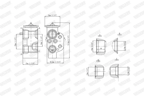 Dichtung, Abgasrohr hinten Mitte vorne WALKER 80812 Bild Dichtung, Abgasrohr hinten Mitte vorne WALKER 80812