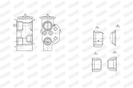 Expansionsventil, Klimaanlage WALKER WEX00018 Bild Expansionsventil, Klimaanlage WALKER WEX00018