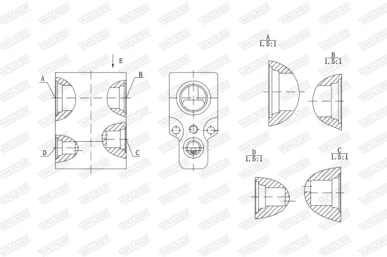 Expansionsventil, Klimaanlage WALKER WEX00020 Bild Expansionsventil, Klimaanlage WALKER WEX00020