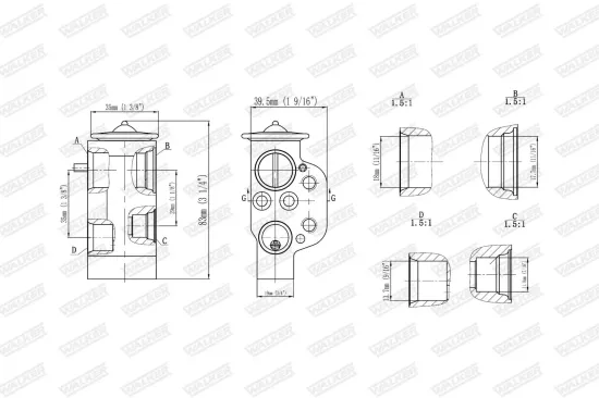 Expansionsventil, Klimaanlage WALKER WEX00022 Bild Expansionsventil, Klimaanlage WALKER WEX00022