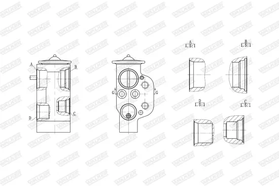 Expansionsventil, Klimaanlage WALKER WEX00022 Bild Expansionsventil, Klimaanlage WALKER WEX00022