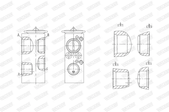 Expansionsventil, Klimaanlage WALKER WEX00033 Bild Expansionsventil, Klimaanlage WALKER WEX00033