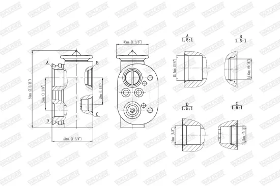 Expansionsventil, Klimaanlage WALKER WEX00034 Bild Expansionsventil, Klimaanlage WALKER WEX00034