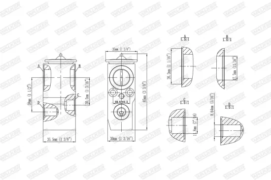 Expansionsventil, Klimaanlage WALKER WEX00061 Bild Expansionsventil, Klimaanlage WALKER WEX00061