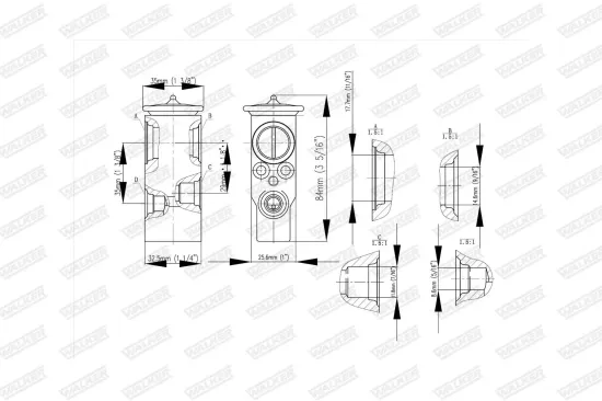 Expansionsventil, Klimaanlage WALKER WEX00062 Bild Expansionsventil, Klimaanlage WALKER WEX00062