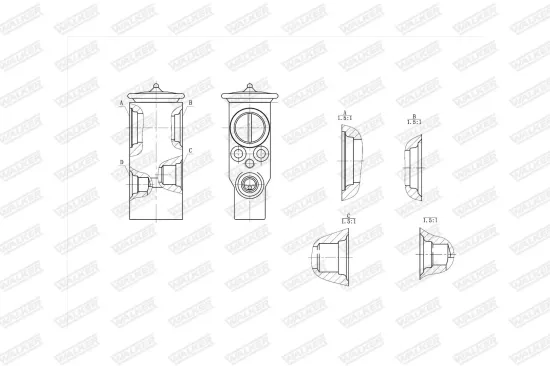 Expansionsventil, Klimaanlage WALKER WEX00062 Bild Expansionsventil, Klimaanlage WALKER WEX00062