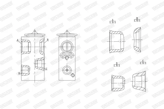 Expansionsventil, Klimaanlage WALKER WEX00072 Bild Expansionsventil, Klimaanlage WALKER WEX00072