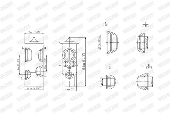 Expansionsventil, Klimaanlage WALKER WEX00073 Bild Expansionsventil, Klimaanlage WALKER WEX00073
