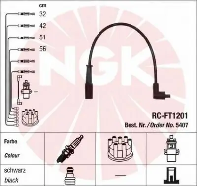 Zündleitungssatz NGK 5407 Bild Zündleitungssatz NGK 5407
