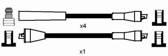 Zündleitungssatz NGK 0772 Bild Zündleitungssatz NGK 0772