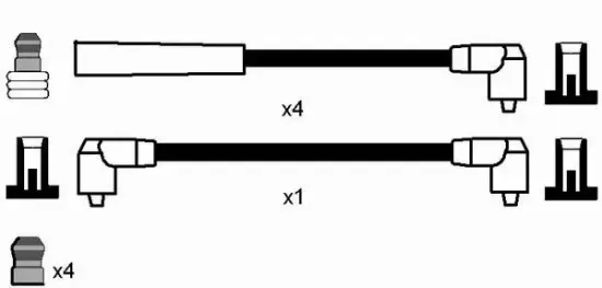 Zündleitungssatz NGK 5404 Bild Zündleitungssatz NGK 5404