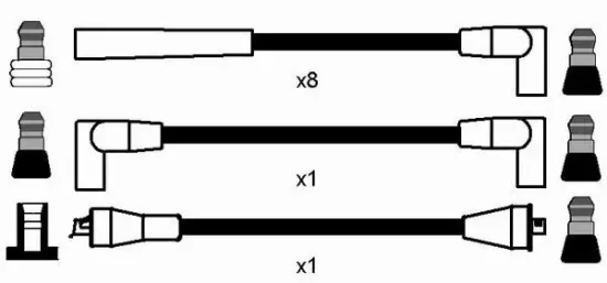 Zündleitungssatz NGK 8288 Bild Zündleitungssatz NGK 8288