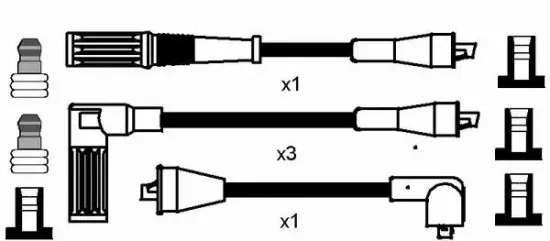 Zündleitungssatz NGK 8524 Bild Zündleitungssatz NGK 8524