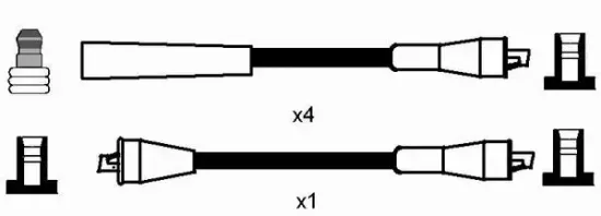 Zündleitungssatz NGK 0722 Bild Zündleitungssatz NGK 0722