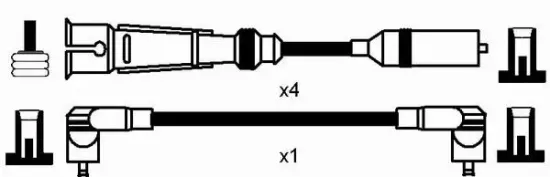 Zündleitungssatz NGK 8262 Bild Zündleitungssatz NGK 8262