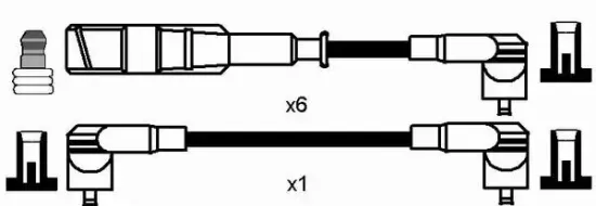 Zündleitungssatz NGK 0954 Bild Zündleitungssatz NGK 0954