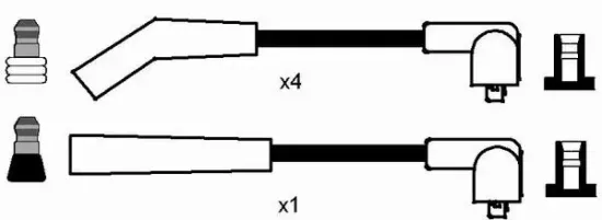 Zündleitungssatz NGK 0889 Bild Zündleitungssatz NGK 0889