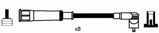 Zündleitungssatz NGK 8620 Bild Zündleitungssatz NGK 8620