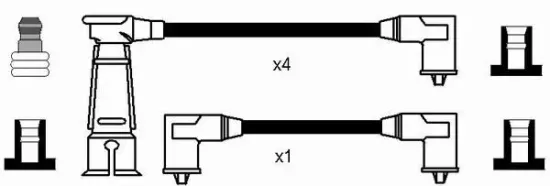 Zündleitungssatz NGK 8627 Bild Zündleitungssatz NGK 8627