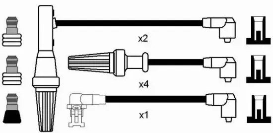 Zündleitungssatz NGK 7154 Bild Zündleitungssatz NGK 7154