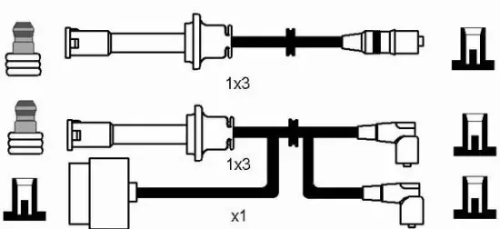 Zündleitungssatz NGK 8629 Bild Zündleitungssatz NGK 8629