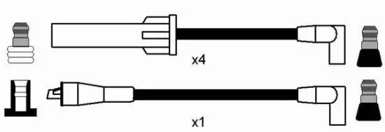 Zündleitungssatz NGK 0614 Bild Zündleitungssatz NGK 0614