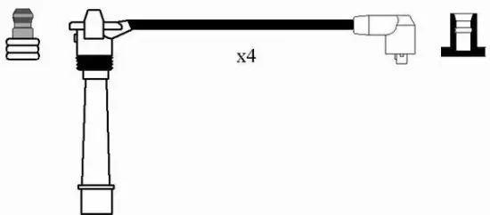 Zündleitungssatz NGK 7209 Bild Zündleitungssatz NGK 7209