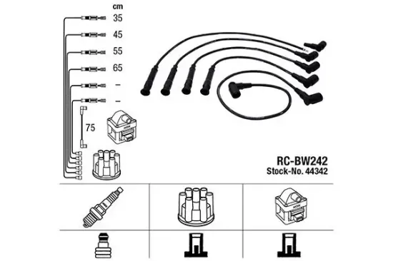 Zündleitungssatz NGK 44342 Bild Zündleitungssatz NGK 44342