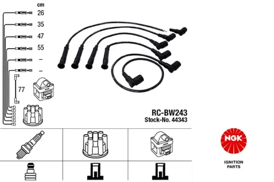 Zündleitungssatz NGK 44343 Bild Zündleitungssatz NGK 44343