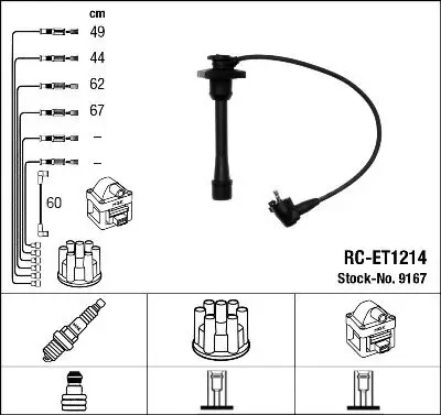 Zündleitungssatz NGK 9167 Bild Zündleitungssatz NGK 9167