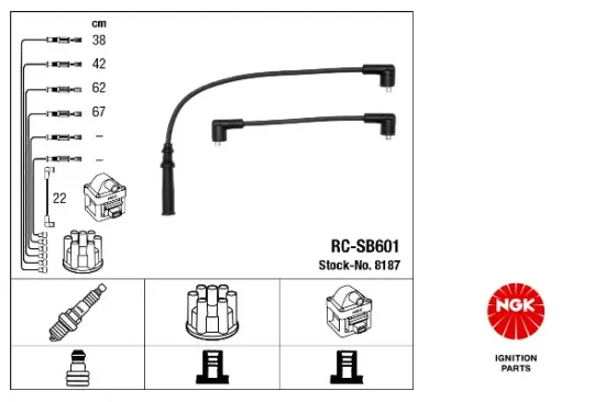 Zündleitungssatz NGK 8187 Bild Zündleitungssatz NGK 8187