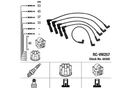 Zündleitungssatz NGK 44345 Bild Zündleitungssatz NGK 44345