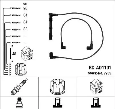 Zündleitungssatz NGK 7709 Bild Zündleitungssatz NGK 7709