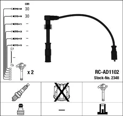 Zündleitungssatz NGK 2348 Bild Zündleitungssatz NGK 2348