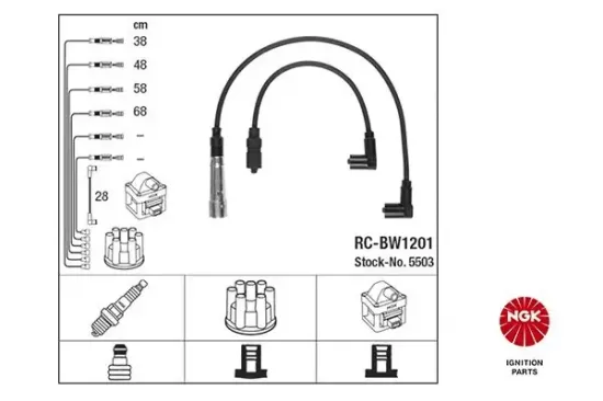 Zündleitungssatz NGK 5503 Bild Zündleitungssatz NGK 5503