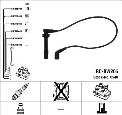 Zündleitungssatz NGK 0548 Bild Zündleitungssatz NGK 0548