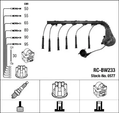 Zündleitungssatz NGK 0577 Bild Zündleitungssatz NGK 0577