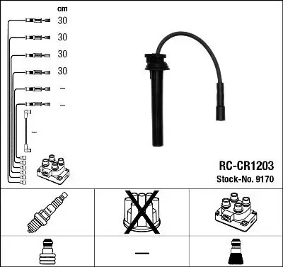 Zündleitungssatz NGK 9170 Bild Zündleitungssatz NGK 9170