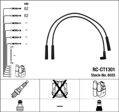 Zündleitungssatz NGK 6025 Bild Zündleitungssatz NGK 6025