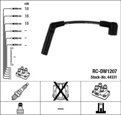 Zündleitungssatz NGK 44331 Bild Zündleitungssatz NGK 44331