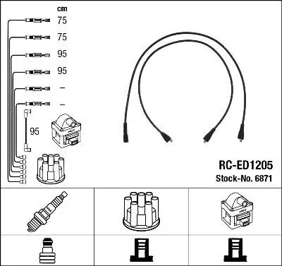 Zündleitungssatz NGK 6871 Bild Zündleitungssatz NGK 6871