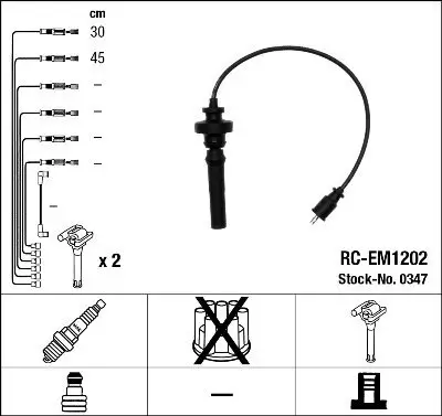 Zündleitungssatz NGK 0347 Bild Zündleitungssatz NGK 0347