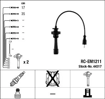 Zündleitungssatz NGK 44317 Bild Zündleitungssatz NGK 44317