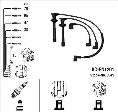 Zündleitungssatz NGK 0349 Bild Zündleitungssatz NGK 0349