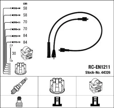 Zündleitungssatz NGK 44326 Bild Zündleitungssatz NGK 44326